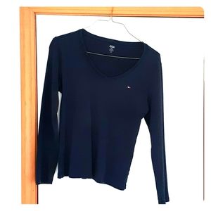 Tommy Hilfiger Larger Longsleeve Navy Tee